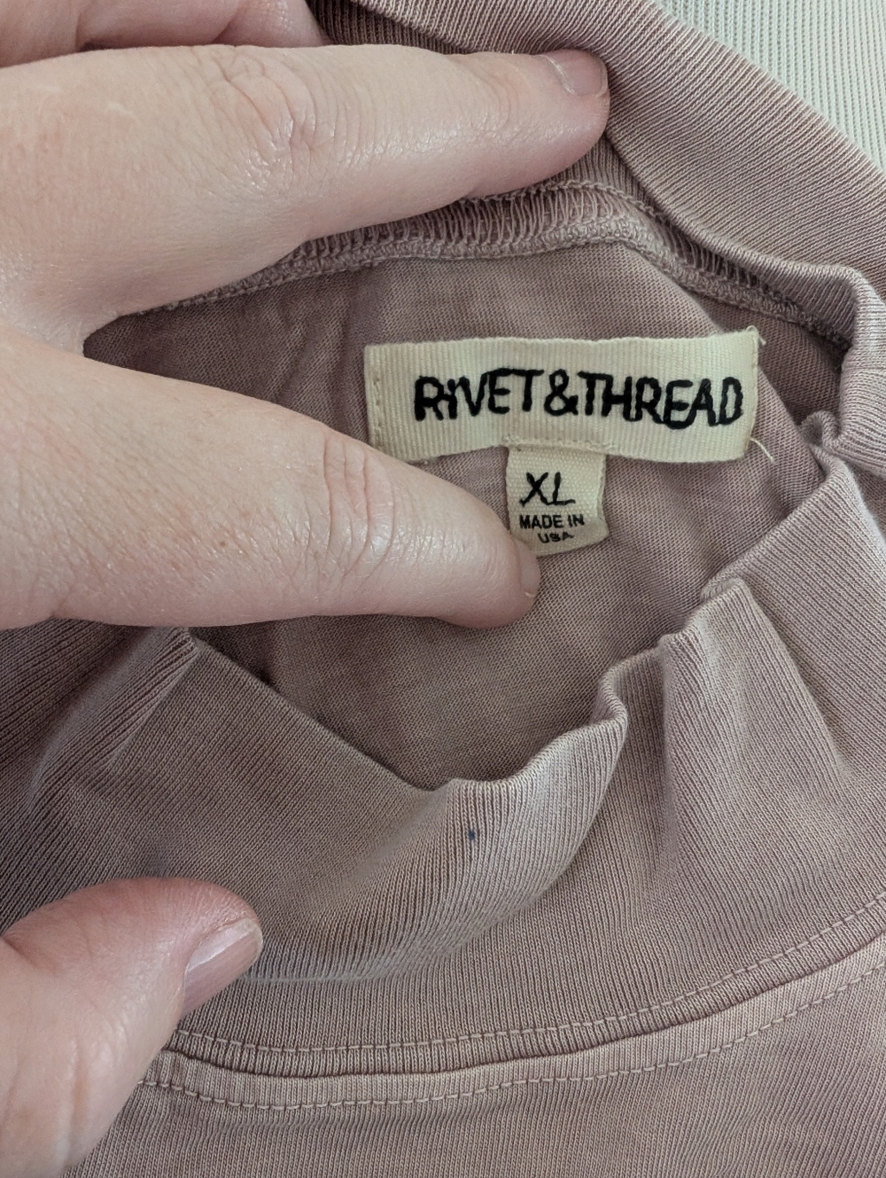 Rivet & Thread Mock neck Top - Picture 2 of 10